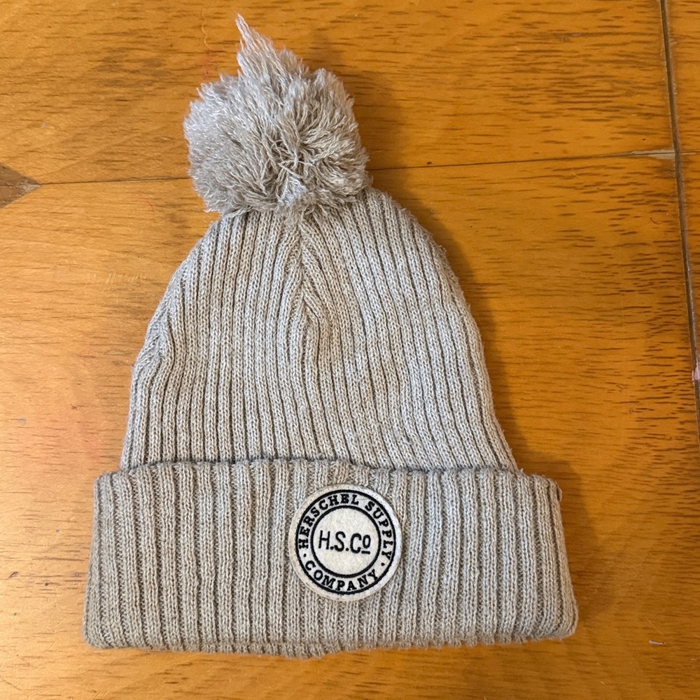 Hershel Elmer Pom Beanie in grey
